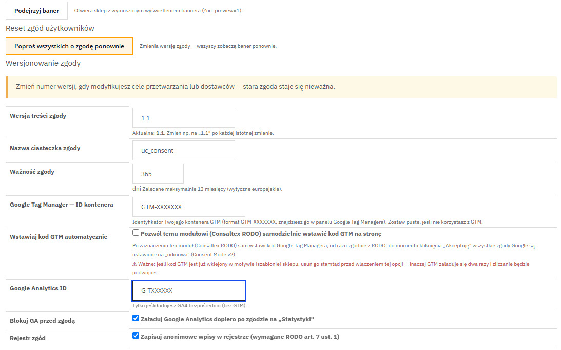 GDPR Cookie Consent Banner for PrestaShop | Consent Mode v2