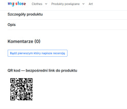 Product QR code in PrestaShop — short link for labels