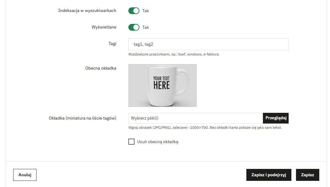 Tags & images for CMS pages in PrestaShop — linking & SEO