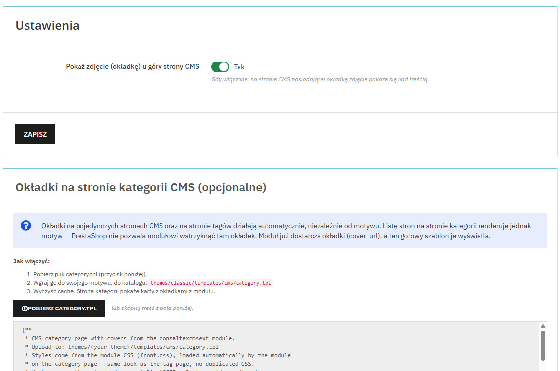 Tags & images for CMS pages in PrestaShop — linking & SEO