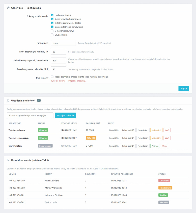 CallerPeek — who's calling your store | PrestaShop module + app